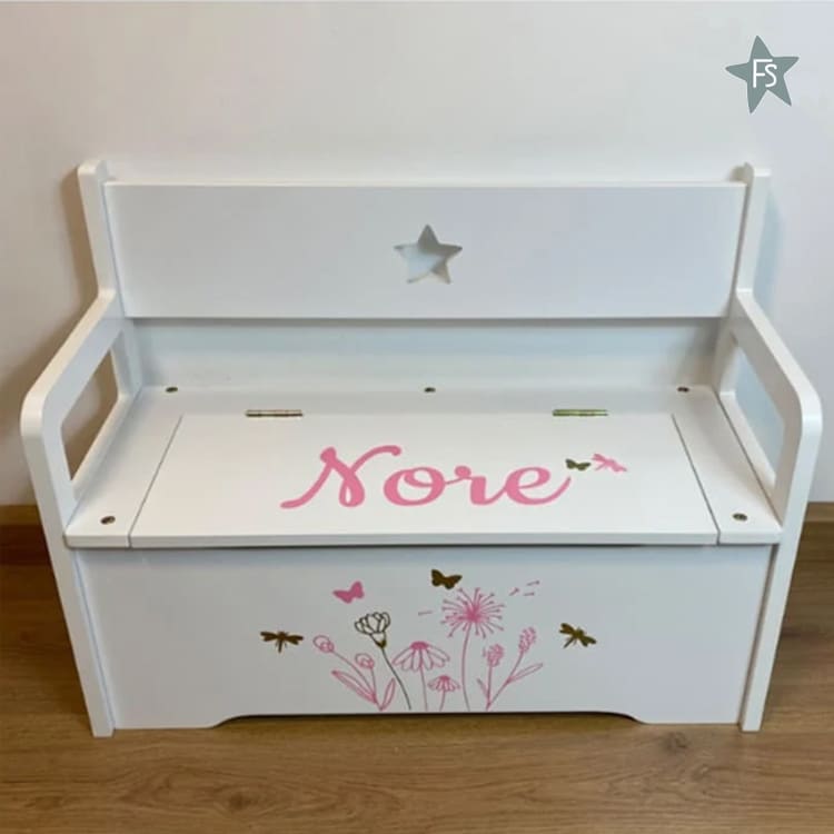 Opbergbankje met naam